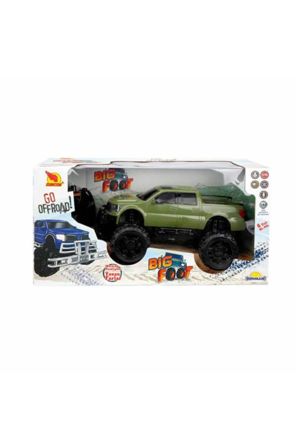 Sunman 1:14 Uzaktan Kumandalı Big Foot Usb Şarjlı Pick Up 34cm Işıklı (Karışık Renk 1 Adet) ürün görseli 1
