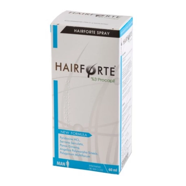 Hair Pharma Hair Forte Erkek 3 Procapil 60 ml Dökülmelere Saç Spreyi ürün görseli 1
