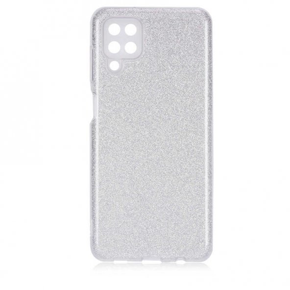 Galaxy A12 Kılıf Simli Renkli Silikon - Resim 6