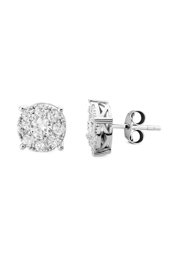 1.52 Ct. Modern Tasarım Coronet Tektaş Küpe ürün görseli 1