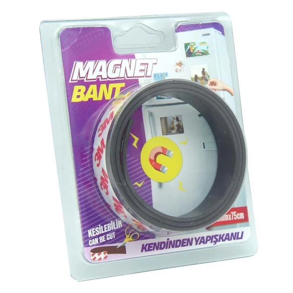 Geseus Boss Yapışkanlı Magnet Mıknatıs Kesilebilir Bant 20mmx75cm ürün görseli 1