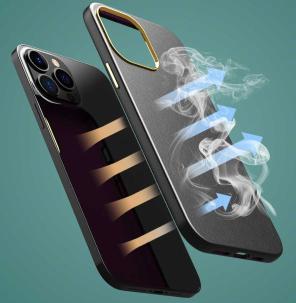 Apple iPhone 12 Pro Max Kılıf Natura Deri Lüx Soft - Resim 2