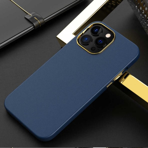 Apple iPhone 12 Pro Max Kılıf Natura Deri Lüx Soft - Resim 4