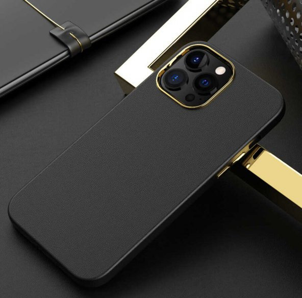 Apple iPhone 12 Pro Max Kılıf Natura Deri Lüx Soft - Resim 5