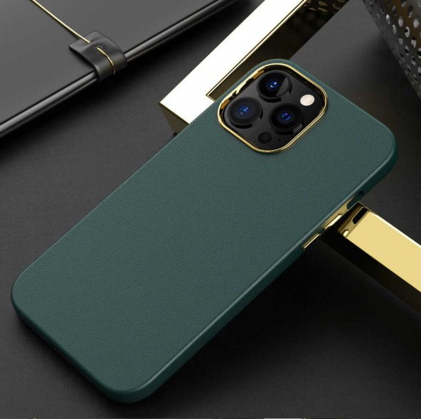 Apple iPhone 12 Pro Max Kılıf Natura Deri Lüx Soft - Resim 6