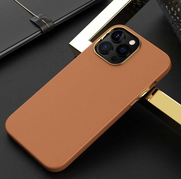 Apple iPhone 12 Pro Max Kılıf Natura Deri Lüx Soft - Resim 7