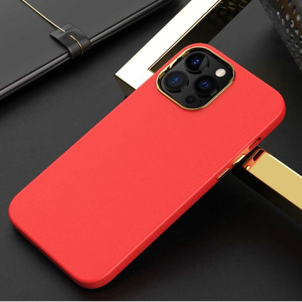 Apple iPhone 12 Pro Max Kılıf Natura Deri Lüx Soft - Resim 9
