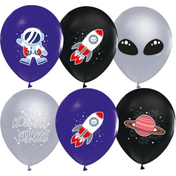 LATEKS BALON KOZMİK GALAKSİ 8Lİ ürün görseli 1