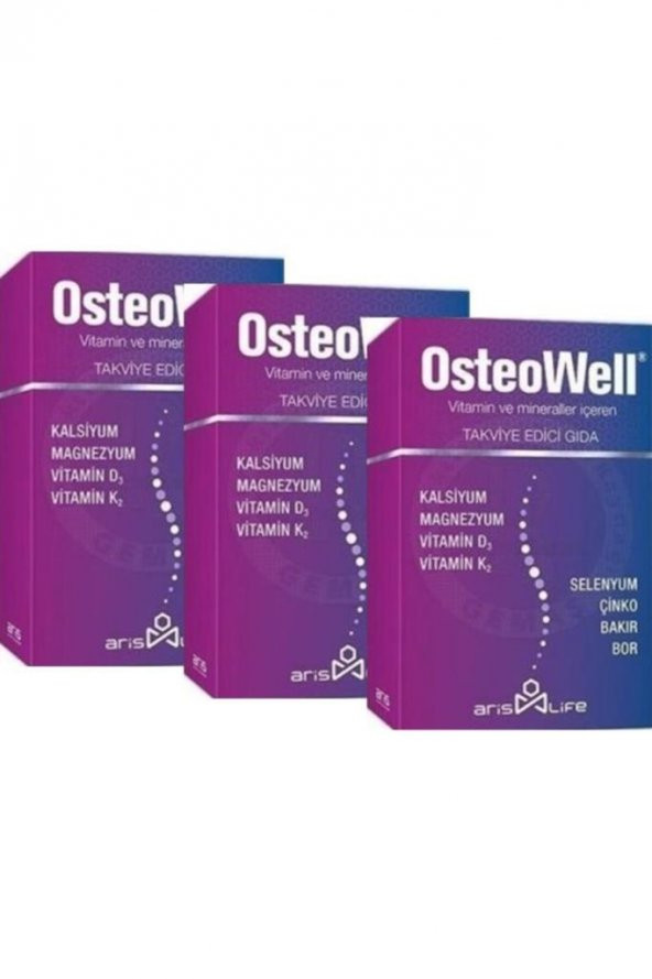 Aris Life Osteowell 30 Tablet 3Lü PAKET (SKT:01/2028) ürün görseli 1