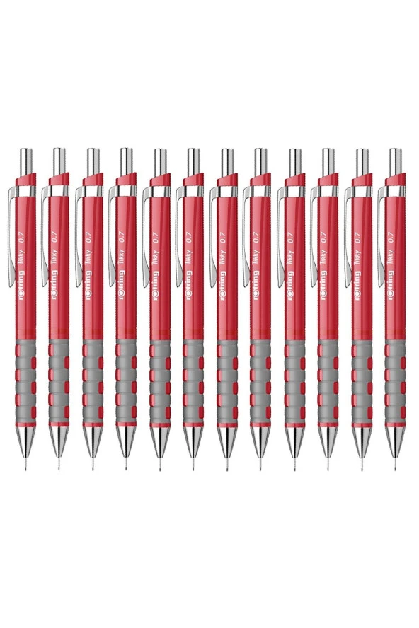Rotring Versatil Kalem Tikky RD 0.7 MM Kırmızı (12 Li Paket) ürün görseli 1