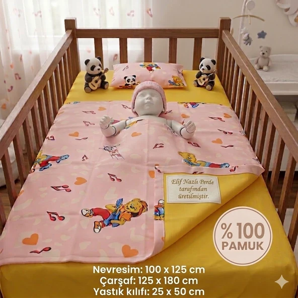 Bebek Nevresim Takımı -% 100 Pamuk ürün görseli 1