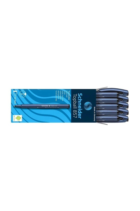 Schneider Roller Kalem Topball Bilye Uç 0.6 MM Siyah (10 Lu Paket) ürün görseli 1