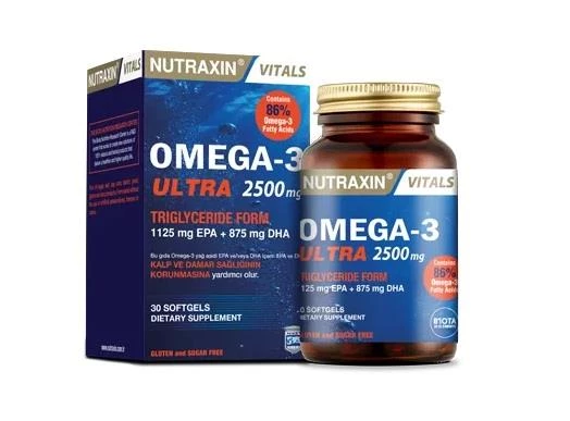 Nutraxin Omega 3 Ultra 2500 mg 30 Kapsül ürün görseli 1