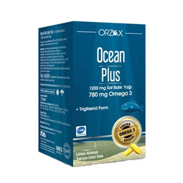 Orzax Ocean Plus Omega-3 1200 mg 50 Kapsül ürün görseli 1