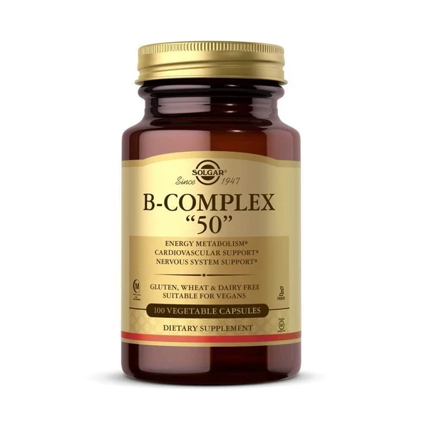 Solgar Vitamin B-Complex 50 100 Kapsül ürün görseli 1