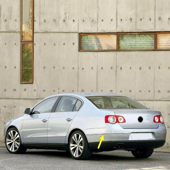 VW Passat B6 Sedan 2006-11 Sol Arka Tampon Köşe Çıtası Krom 3C5807459A ürün görseli 1