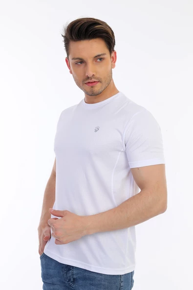 Erkek Mikro Polyester Performans Yürüyüş Antrenman Sporcu T-Shirt ürün görseli 1