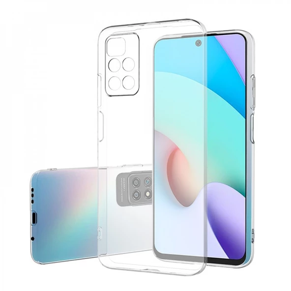 FitCase Xiaomi Redmi 10 2022 / Redmi Note 11 4G Kılıf Kamera Korumalı Silikon Şeffaf Arka Kapak ürün görseli 1