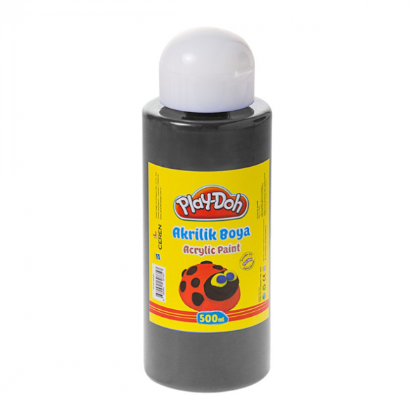 Play-Doh Akrilik Boya 500 ML Siyah PLAY-AK006 ürün görseli 1