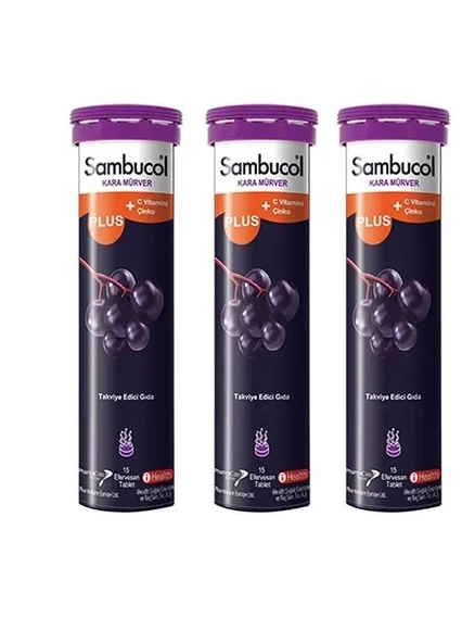 Sambucol Plus 15 Efervesan Tablet 3 Adet ürün görseli 1