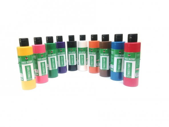 Hayal Sepeti Redrose Parmak Boya 10lu takım 10Renk Birden 250ml ürün görseli 1