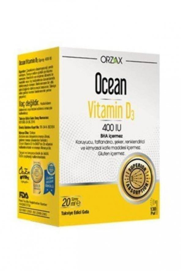 Ocean Vitamin D3 400ıu Sprey 20ml ürün görseli 1