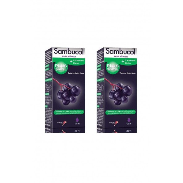 Sambucol Plus Şekersiz Şurup 120 ml 2 Adet ürün görseli 1