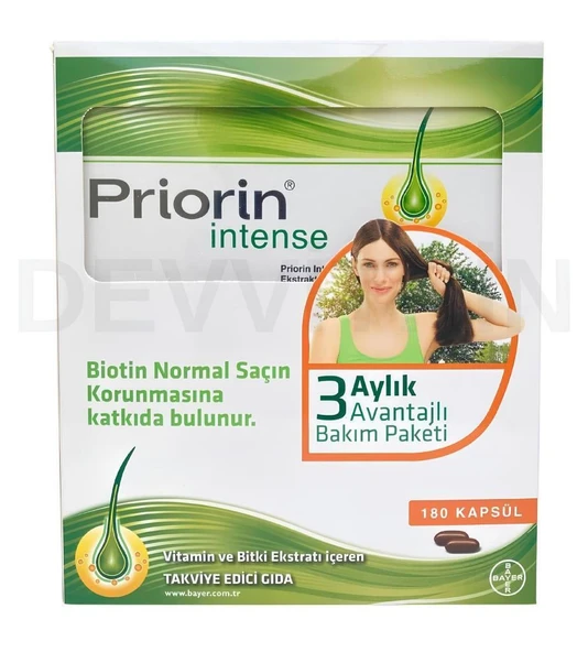 Priorin Intense Avantajlı Paket 120 + 60 Kapsül ürün görseli 1