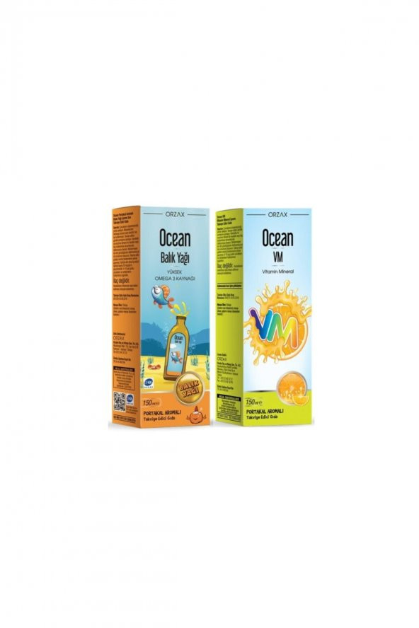 Ocean Portakallı Balık Yağı 150 Ml - Vm ikili Paket ürün görseli 1