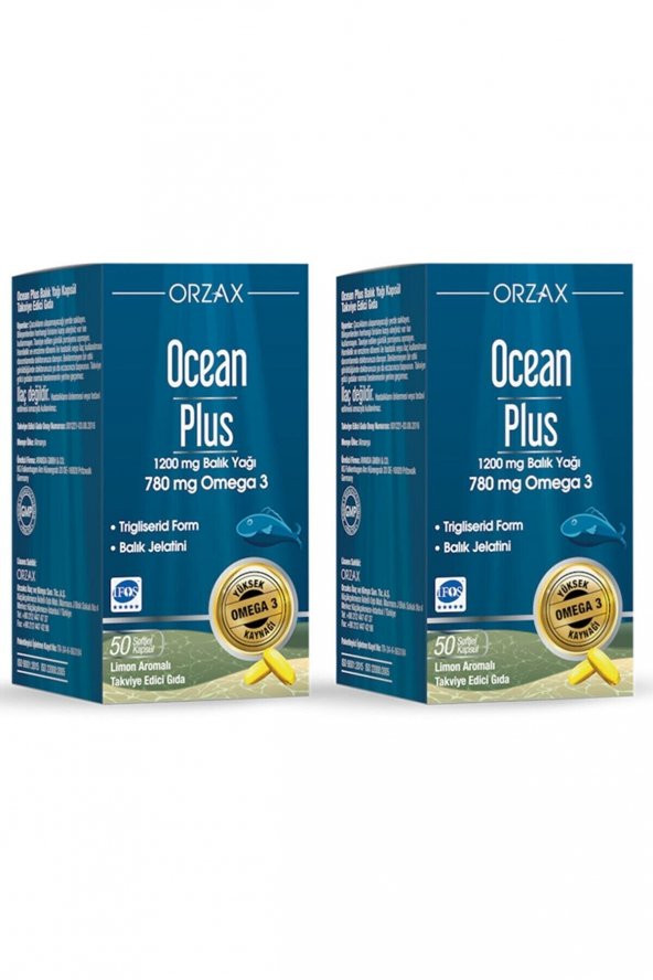 Ocean Plus 1200 Mg 50 Kapsül Balık Yağı - 2 Adet ürün görseli 1