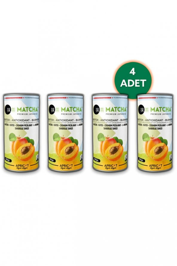 Matcha Premium Japanese Kayısı Aromalı, Apricot Form Çayı 20 X 8 gr (detox Burner), 4 Kutu ürün görseli 1