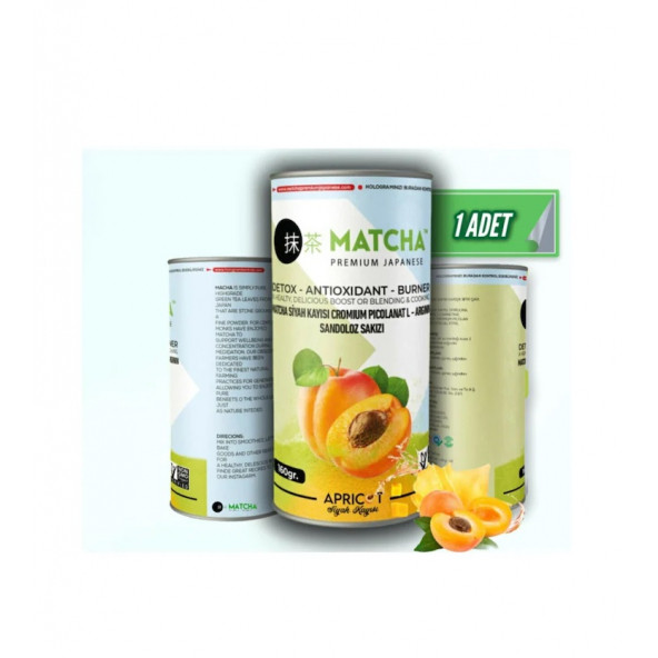Matcha Premium Japanesea Kayısı Aromalı L-Carnitine Detox Çayı ürün görseli 1