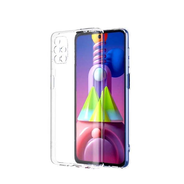 Galaxy M31S Kılıf İnce ve Esnek Şeffaf Süper Silikon ürün görseli 1