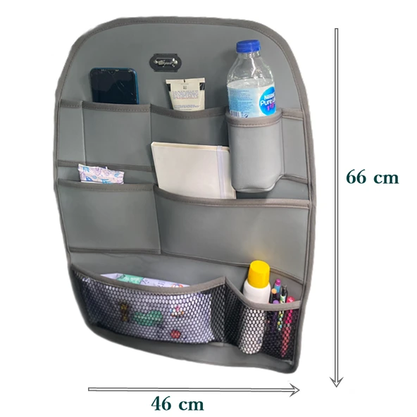 Space Deri Koltuk Arkası Organizer - Siyah - Resim 6