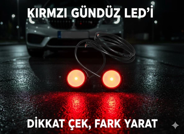 Gündüz Ledi Çakarlı 6W Kırmızı 12V / LAPA172-2 ürün görseli 1