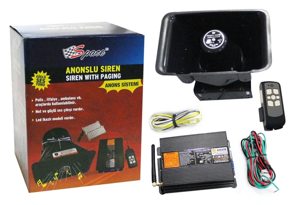 Space Mikrofonlu Uzaktan Kumandalı (13 Sesli) Siren / SSSR40 ürün görseli 1