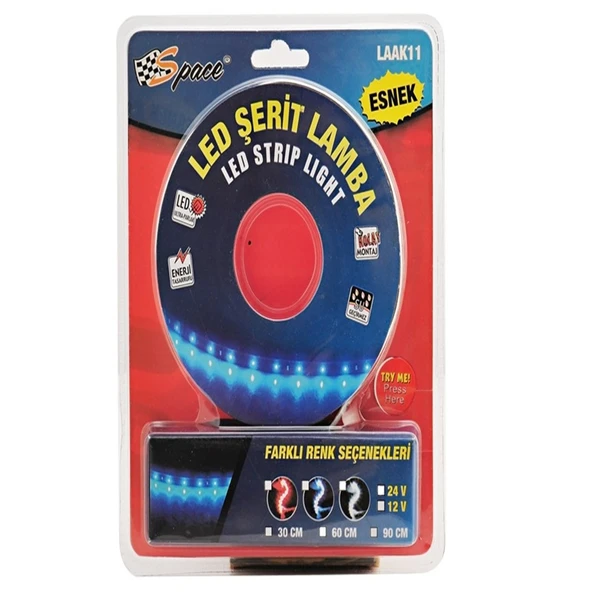 Space 30cm 24V Mavi Ledli Şerit Lamba ürün görseli 1