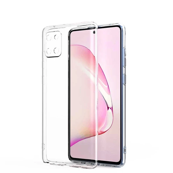 Galaxy A81 (Note 10 Lite) Kılıf İnce ve Esnek Şeffaf Süper Silikon ürün görseli 1