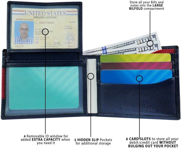 TOMMY HILFIGER Deri Cüzdan - U.S.A - Resim 4