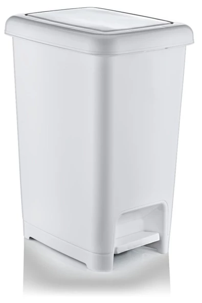 BvLX 40 Lt Slim Pedallı Çöp Kovası Beyaz ürün görseli 1