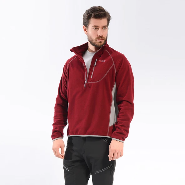 FreeCamp Man Half Zipper Fleece Polar-BORDO ürün görseli 1