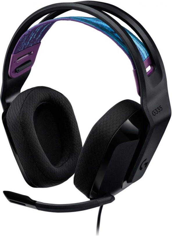 Logitech G335 Kablolu Kulak Üstü Oyuncu Kulaklığı - Siyah 981-000978 ürün görseli 1