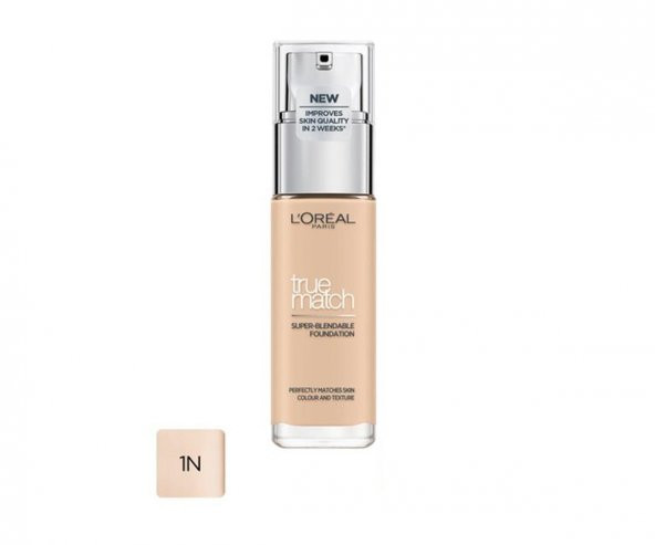 LOréal Paris True Match Bakım Yapan Fondöten 1N Ivory ürün görseli 1