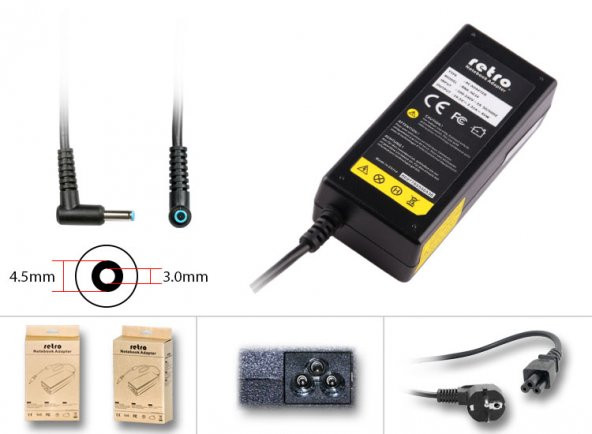 HP 15-DB1026NT (7EA31EA) Notebook Şarj Adaptörü (65W) 19.5V/3.33A - Resim 2
