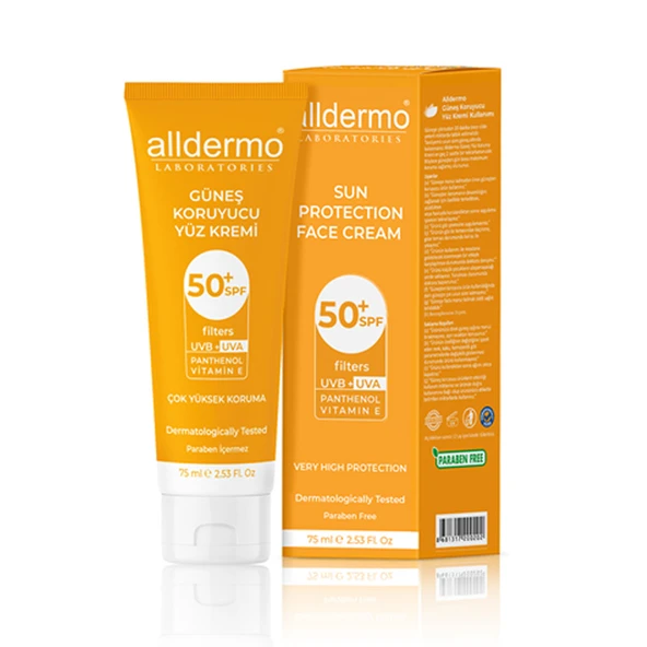 ALLDERMO SPF 50 GÜNEŞ KORUYUCU YÜZ KREMİ 75 ML ürün görseli 1