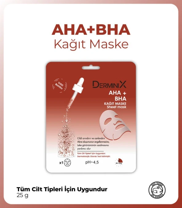 Derminix AHA + BHA Kağıt Maske ürün görseli 1