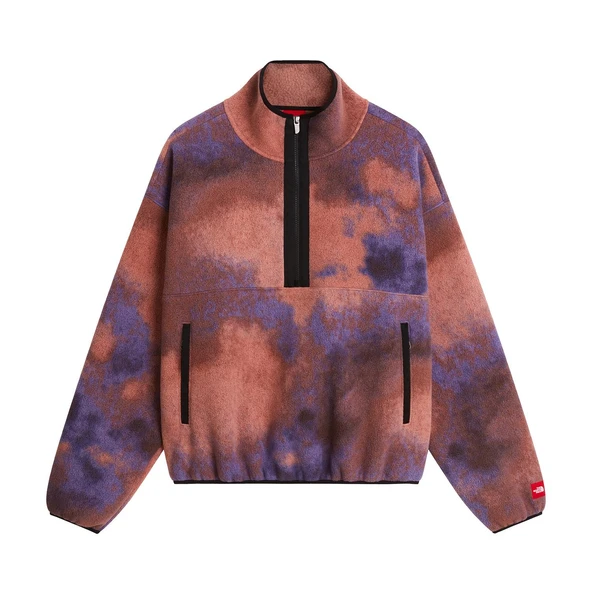 M TNF Red Box Printed 1/2 Zip Fleece Erkek Ceket NF0A8KRBR241