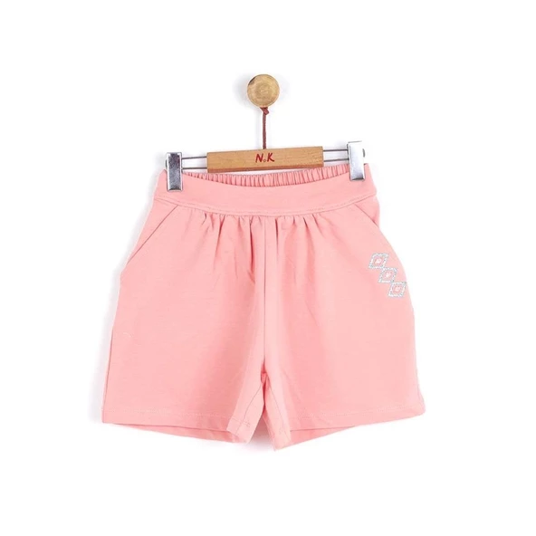 NK Kids Pembe Kız Çocuk Beli Büzgüllü Şort ürün görseli 1