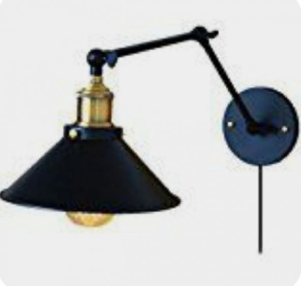 MYLİGHTS  RETRO FİŞLİ KABLOLU ANAHTARLI AKORBATİK APLİK  OKUMA LAMBASI GECE LAMBASI YATAK BAŞI ürün görseli 1