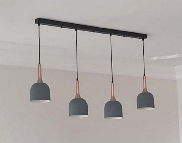 MYLİGHTS  RETRO  RUSTİK VİNTAGE METAL  SARKIT MASA ÜSTÜ  AVİZE    120 CM  TABAN ürün görseli 1